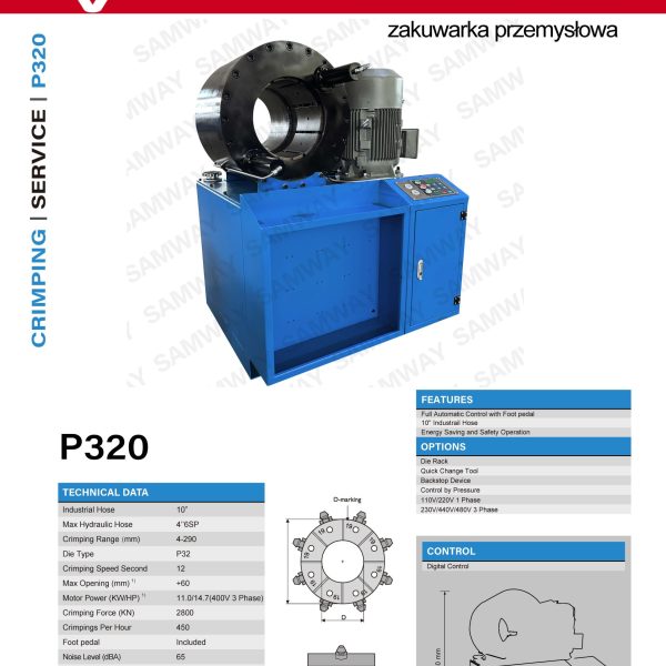 p320-zakuwarka-przemyslowa-samway-P320-industrial-hose-crimping-machine