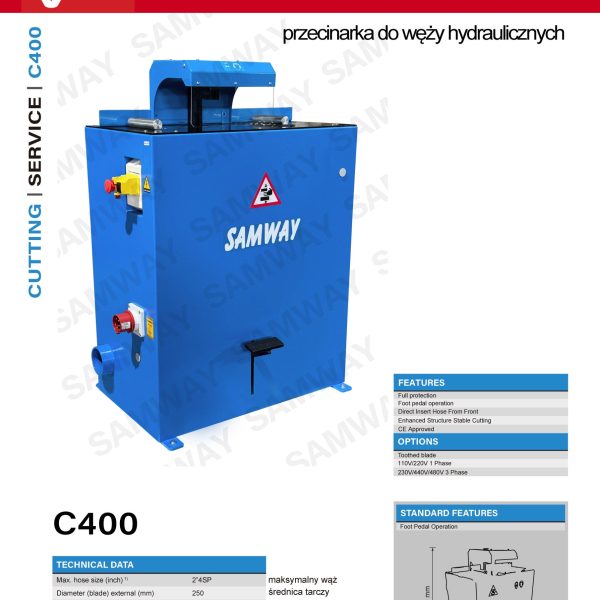 przecinarka-do-wezy-hydraulicznych-samway-C401