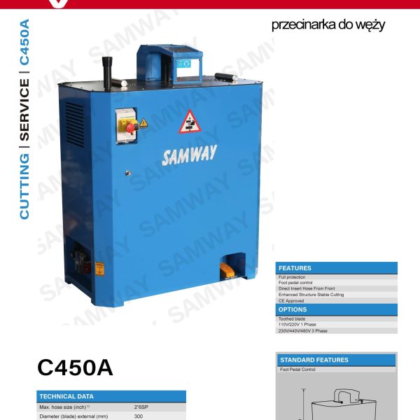 przecinarka-do-wezy-samway-C450A-cutting-machine