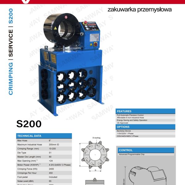 s200-zakuwarka-przemyslowa-samway-S200-industrial-hose-crimping-machine