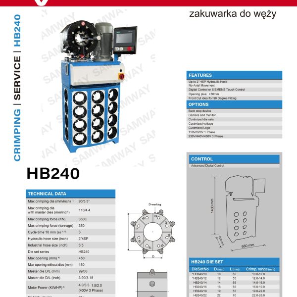 zakuwarka-do-wezy-hydraulicznych-HB240-samway-crimping-machine